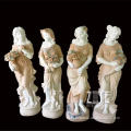 Classic Elegant Carved Stone Marble Lady Fairy Apsara Statue Four Seasons Girl Sculpture